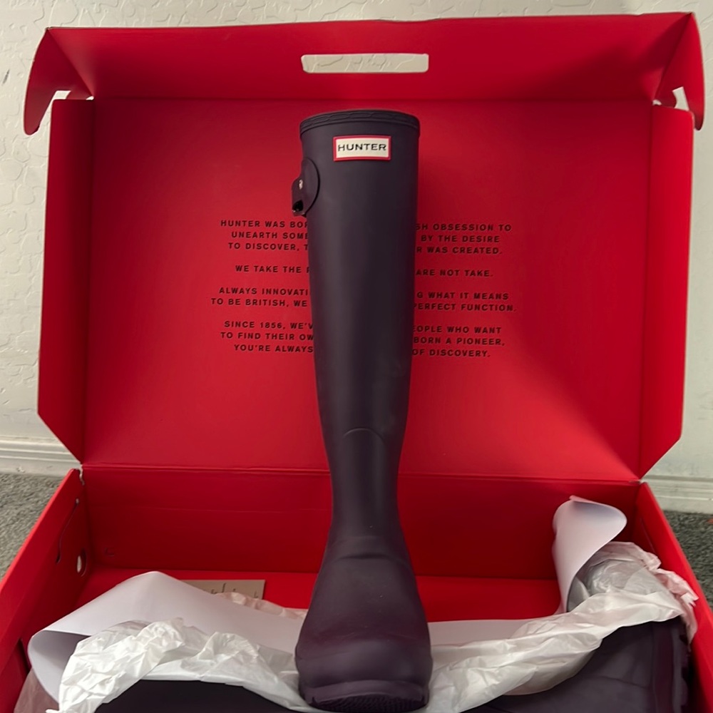 NEVER WORN Hunter Boots. Still in original packaging.